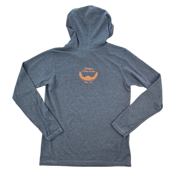 Harley-Davidson Lightweight Hoodie Long Sleeve Tee Biker Moto Women's Medium - Picture 2 of 6